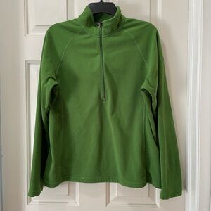 Women’s Eastern Mountain Sports Green Zip-Up Fleece Pullover size Large